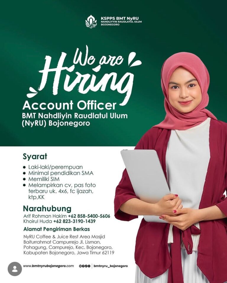 BMT NyRU Bojonegoro Buka Lowongan Account Officer